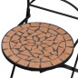 vidaXL Mesa y sillas de bistró 3 piezas con mosaico cerámica terracota vidaXL Mesa y sillas de bistró 3 piezas con mosaico cerámica terracota