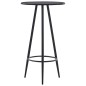 vidaXL Juego de mesa alta y taburetes 3 piezas plástico negro vidaXL Juego de mesa alta y taburetes 3 piezas plástico negro