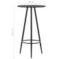 vidaXL Juego de mesa alta y taburetes 3 piezas plástico negro vidaXL Juego de mesa alta y taburetes 3 piezas plástico negro