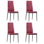 vidaXL Conjunto de mesa y sillas de comedor 5 piezas color vino tinto