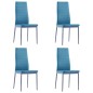 vidaXL Conjunto de mesa y sillas de comedor 5 piezas azul vidaXL Conjunto de mesa y sillas de comedor 5 piezas azul
