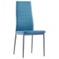 vidaXL Conjunto de mesa y sillas de comedor 5 piezas azul vidaXL Conjunto de mesa y sillas de comedor 5 piezas azul