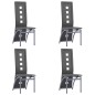 vidaXL Sillas de comedor 4 unidades cuero sintético gris vidaXL Sillas de comedor 4 unidades cuero sintético gris