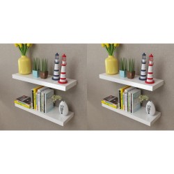 vidaXL Estantes de pared 4 unidades blanco 60 cm