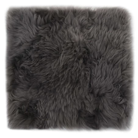 vidaXL Cojines de silla 2 uds piel de oveja real gris claro 40x40 cm