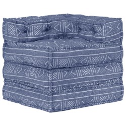 vidaXL Puf modular de tela Indigo