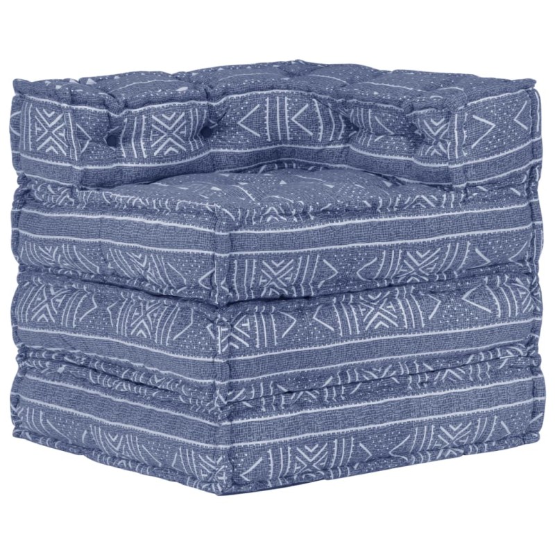 vidaXL Puf modular de tela Indigo vidaXL Puf modular de tela Indigo