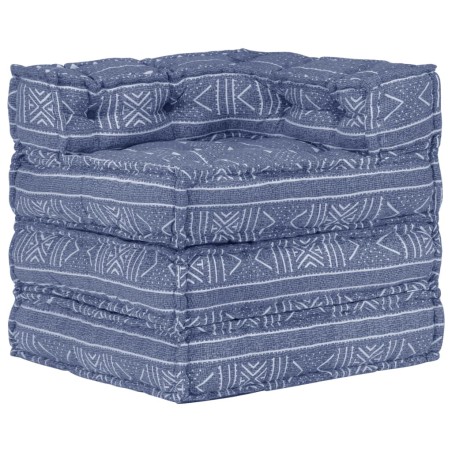 vidaXL Puf modular de tela Indigo