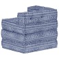 vidaXL Puf modular de tela Indigo vidaXL Puf modular de tela Indigo