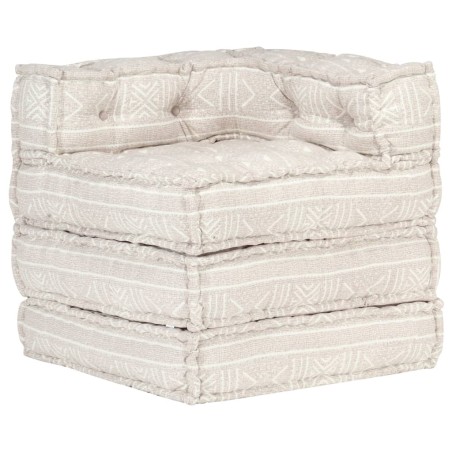 vidaXL Puf modular de tela beige