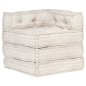 vidaXL Puf modular de tela beige vidaXL Puf modular de tela beige