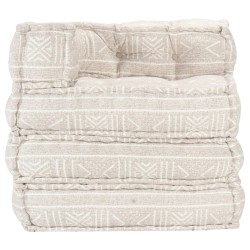 vidaXL Puf modular de tela beige