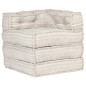 vidaXL Puf modular de tela beige vidaXL Puf modular de tela beige