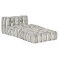vidaXL Puf modular de tela de rayas grises vidaXL Puf modular de tela de rayas grises