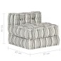 vidaXL Puf modular de tela de rayas grises vidaXL Puf modular de tela de rayas grises