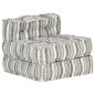 vidaXL Puf modular de tela de rayas grises vidaXL Puf modular de tela de rayas grises