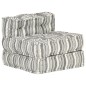 vidaXL Puf modular de tela de rayas grises vidaXL Puf modular de tela de rayas grises