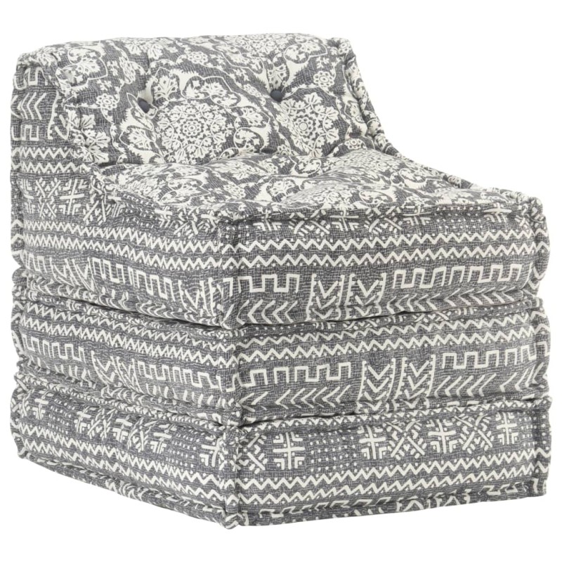 vidaXL Puf modular de tela gris claro vidaXL Puf modular de tela gris claro