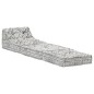 vidaXL Puf modular de tela gris claro vidaXL Puf modular de tela gris claro