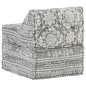 vidaXL Puf modular de tela gris claro vidaXL Puf modular de tela gris claro