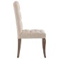 vidaXL Sillas de comedor 2 unidades tela con apariencia de lino beige vidaXL Sillas de comedor 2 unidades tela con apariencia de lino beige