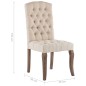vidaXL Sillas de comedor 2 unidades tela con apariencia de lino beige vidaXL Sillas de comedor 2 unidades tela con apariencia de lino beige
