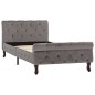 vidaXL Estructura de cama de terciopelo gris 90x200 cm