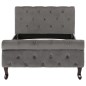vidaXL Estructura de cama de terciopelo gris 90x200 cm