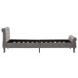 vidaXL Estructura de cama de terciopelo gris 90x200 cm