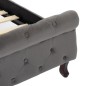 vidaXL Estructura de cama de terciopelo gris 90x200 cm
