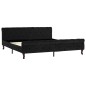 vidaXL Estructura de cama de terciopelo negro 180x200 cm