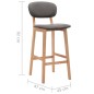 vidaXL Taburetes de cocina 2 unidades tela gris claro vidaXL Taburetes de cocina 2 unidades tela gris claro