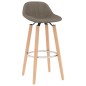 vidaXL Taburetes de cocina 2 unidades tela gris taupe vidaXL Taburetes de cocina 2 unidades tela gris taupe