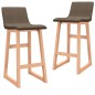 vidaXL Taburetes de cocina 2 unidades tela marrón vidaXL Taburetes de cocina 2 unidades tela marrón