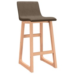 vidaXL Taburetes de cocina 2 unidades tela marrón