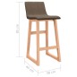 vidaXL Taburetes de cocina 2 unidades tela marrón vidaXL Taburetes de cocina 2 unidades tela marrón