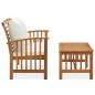 vidaXL Muebles de jardín 2 piezas con cojines madera maciza de acacia vidaXL Muebles de jardín 2 piezas con cojines madera maciza de acacia