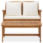 vidaXL Muebles de jardín 2 piezas con cojines madera maciza de acacia vidaXL Muebles de jardín 2 piezas con cojines madera maciza de acacia