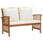 vidaXL Muebles de jardín 2 piezas con cojines madera maciza de acacia vidaXL Muebles de jardín 2 piezas con cojines madera maciza de acacia
