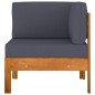 vidaXL Muebles de jardín 2 pzas cojines madera acacia gris oscuro vidaXL Muebles de jardín 2 pzas cojines madera acacia gris oscuro