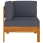 vidaXL Muebles de jardín 2 pzas cojines madera acacia gris oscuro vidaXL Muebles de jardín 2 pzas cojines madera acacia gris oscuro