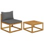 vidaXL Set de sofá de jardín 2 pzas con cojín madera maciza de acacia vidaXL Set de sofá de jardín 2 pzas con cojín madera maciza de acacia