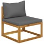 vidaXL Set de sofá de jardín 2 pzas con cojín madera maciza de acacia vidaXL Set de sofá de jardín 2 pzas con cojín madera maciza de acacia