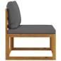 vidaXL Set de sofá de jardín 2 pzas con cojín madera maciza de acacia vidaXL Set de sofá de jardín 2 pzas con cojín madera maciza de acacia