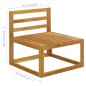 vidaXL Set de sofá de jardín 2 pzas con cojín madera maciza de acacia vidaXL Set de sofá de jardín 2 pzas con cojín madera maciza de acacia