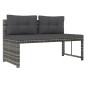 vidaXL Juego de comedor de jardín 4 piezas con cojines ratán PE gris