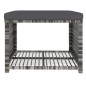vidaXL Juego de comedor de jardín 4 piezas con cojines ratán PE gris