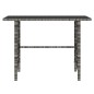 vidaXL Juego de comedor de jardín 4 piezas con cojines ratán PE gris