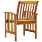 vidaXL Sillas de comedor jardín 3 uds con cojines madera maciza acacia