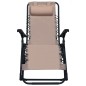 vidaXL Sillas plegables 2 unidades textilene gris taupe vidaXL Sillas plegables 2 unidades textilene gris taupe